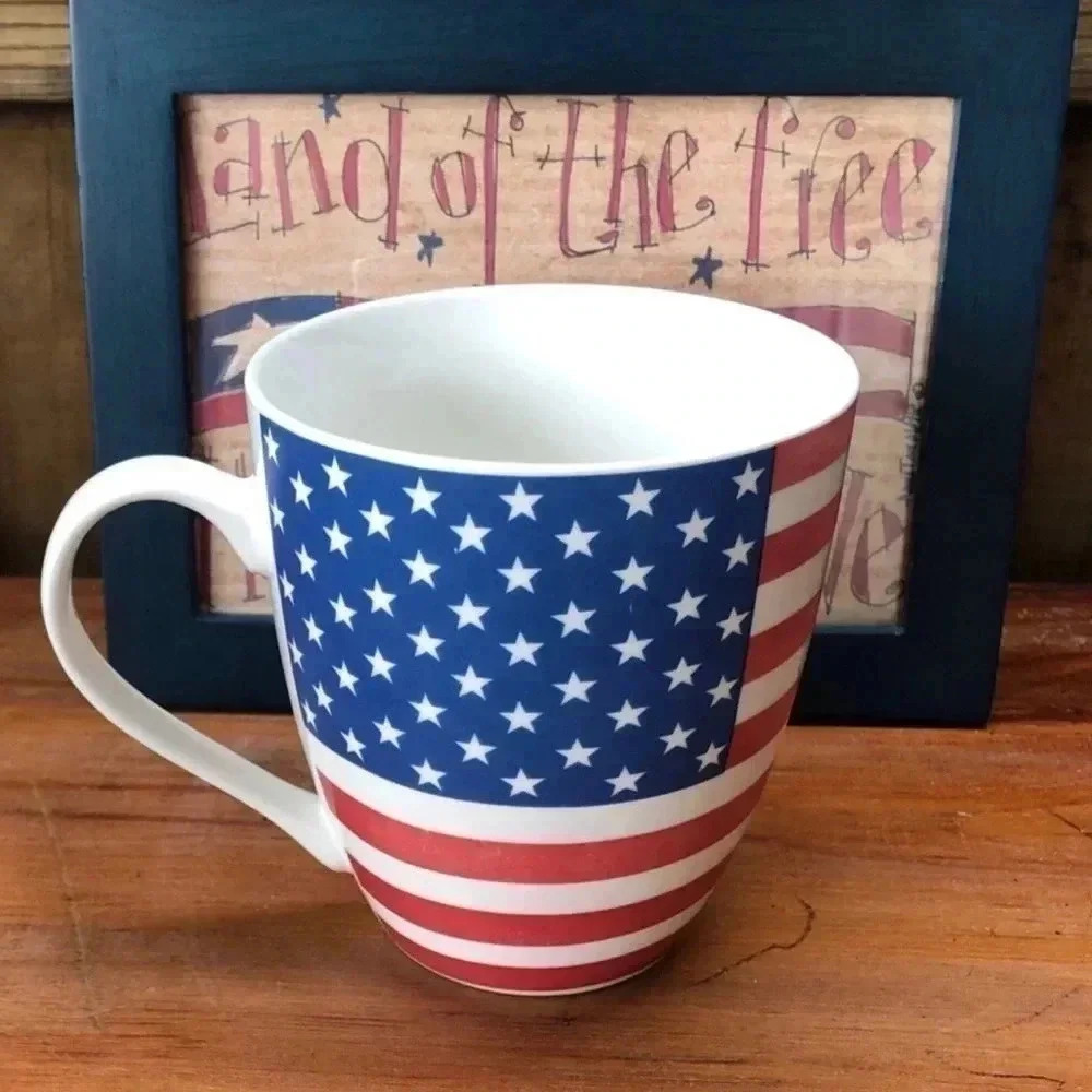 Pfaltzgraff American Flag Porcelain 18oz Coffee Tea Mug SALE!!!!!!!